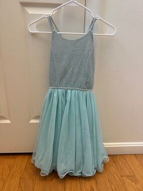 Teal Blue Girls' Sparkle Tulle Dress
